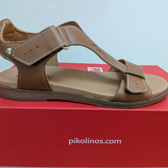 Pikolinos Tan Sandals with T-Strap Design Size 37 - Picture 2 of 5